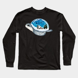 Turtle Winter Wonderland Snow Globe Long Sleeve T-Shirt